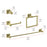 Elegant Lighting Isla 4Pc Bathroom Hardware Set, Brushed Gold