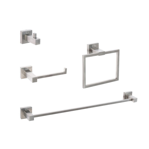 Elegant Lighting Isla 4Pc Bathroom Hardware Set, Brushed Nickel