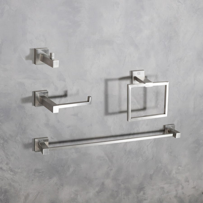 Elegant Lighting Isla 4Pc Bathroom Hardware Set, Brushed Nickel