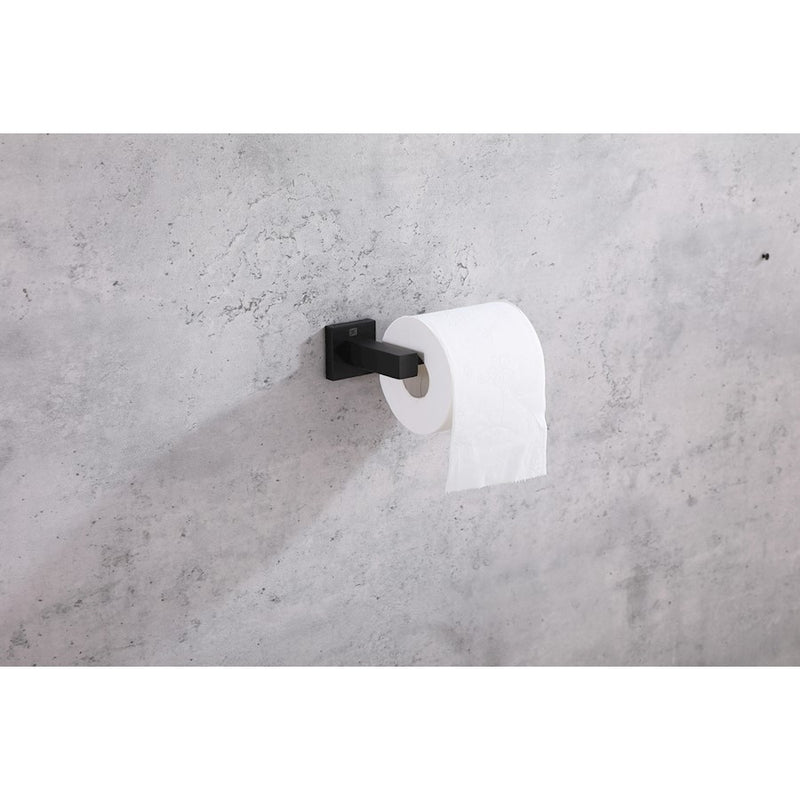 Elegant Lighting Isla 4Pc Bathroom Hardware Set, Matte Black