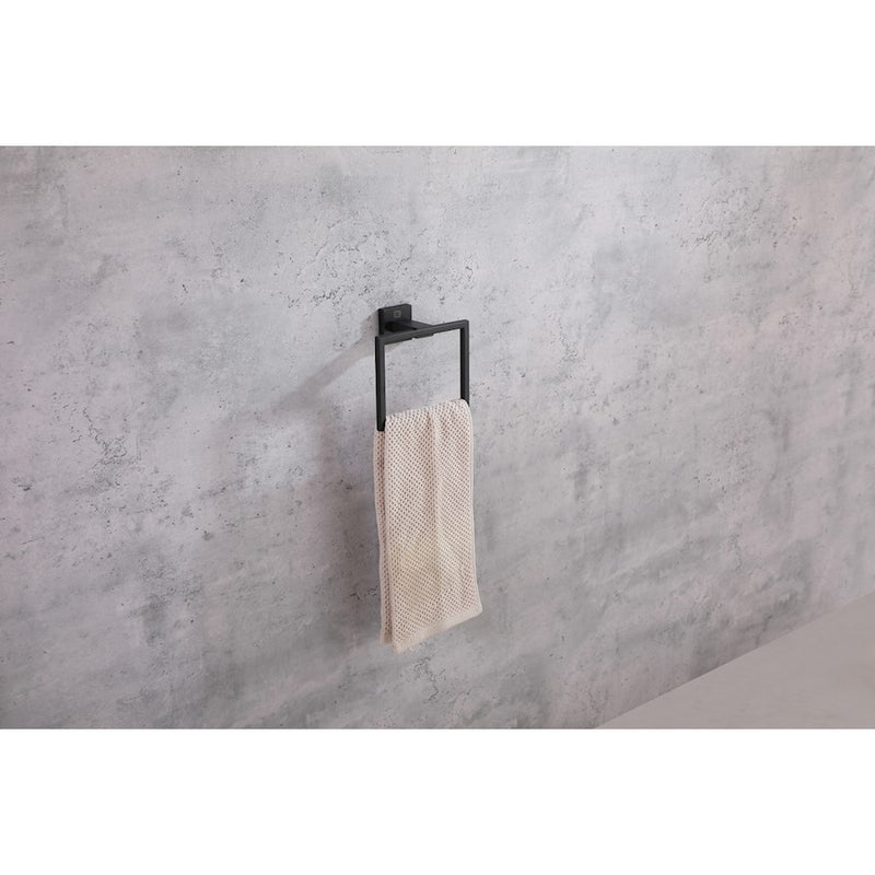 Elegant Lighting Isla 4Pc Bathroom Hardware Set, Matte Black