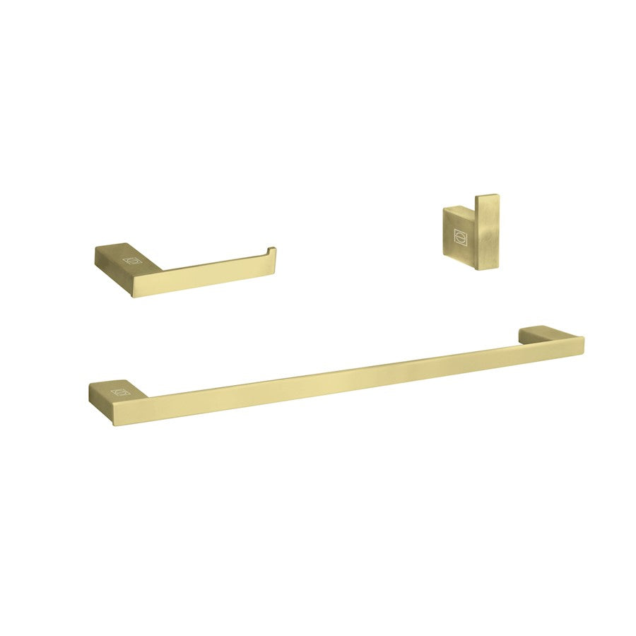 Elegant Lighting Sofia 3Pc Bathroom Hardware Set, Gold