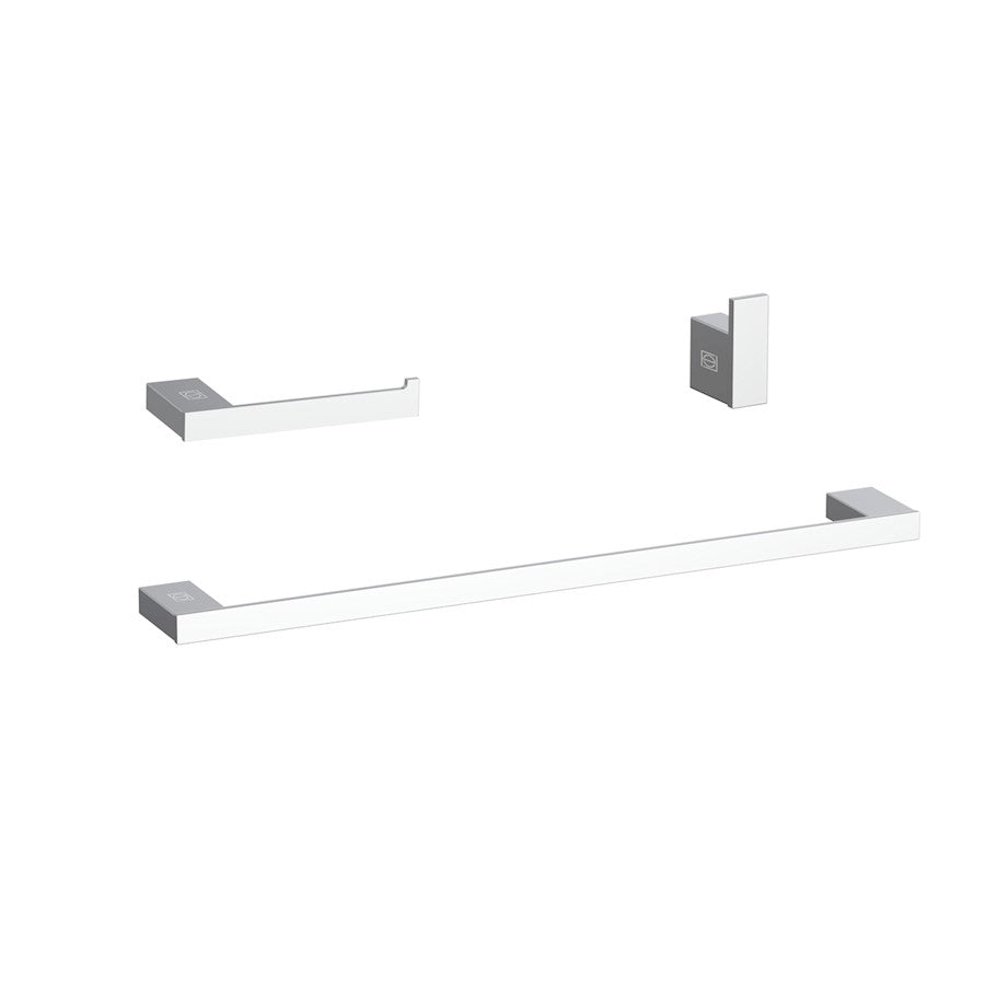 Elegant Lighting Sofia 3Pc Bathroom Hardware, Chrome