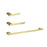 Elegant Lighting Sofia 3Pc Bathroom Hardware Set, Brushed Gold