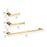 Elegant Lighting Sofia 3Pc Bathroom Hardware Set, Brushed Gold