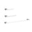 Elegant Lighting Sofia 3Pc Bathroom Hardware Set, Chrome