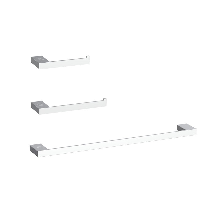 Elegant Lighting Sofia 3Pc Bathroom Hardware Set, Chrome