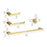 Elegant Lighting Sofia 4Pc Bathroom Hardware Set, Gold