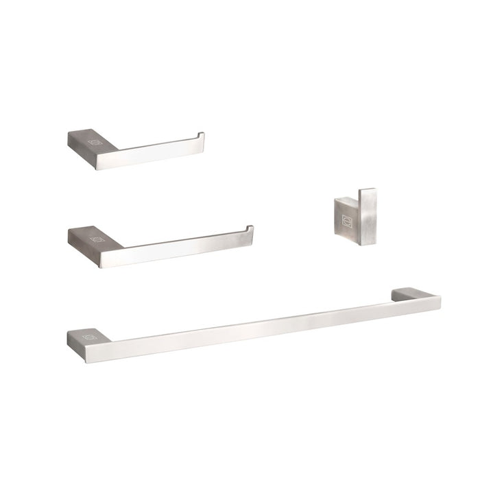 Elegant Lighting Sofia 4Pc Bathroom Hardware Set, Brushed Nickel