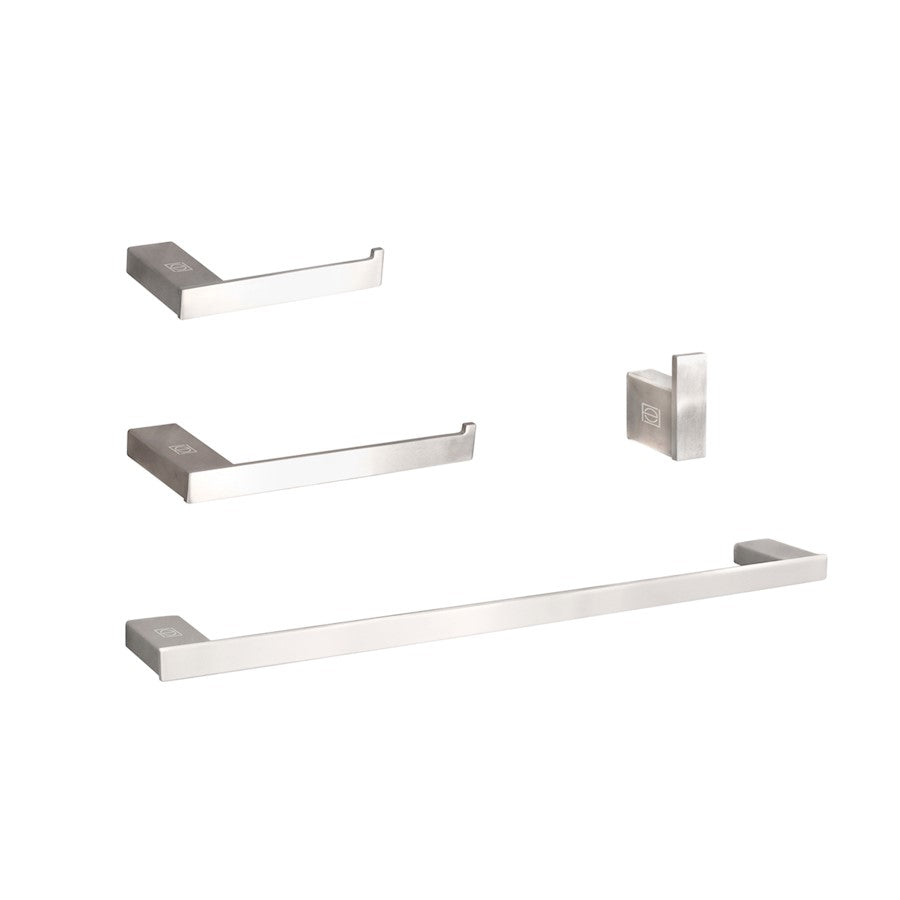 Elegant Lighting Sofia 4Pc Bathroom Hardware Set, Brushed Nickel