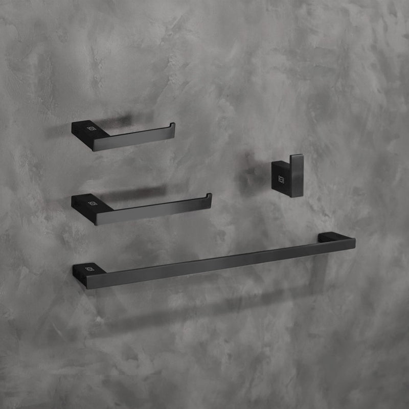 Elegant Lighting Sofia 4Pc Bathroom Hardware Set, Matte Black