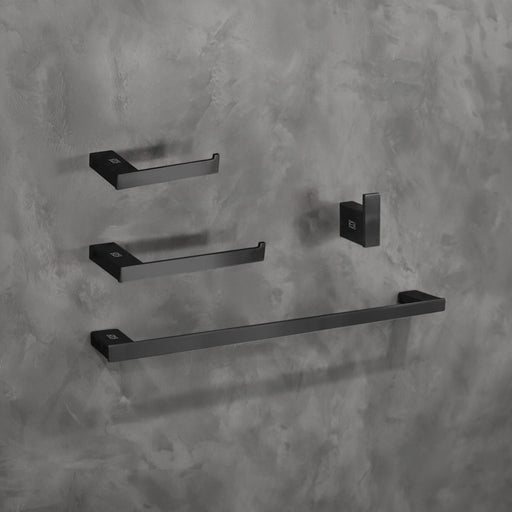 Elegant Lighting Sofia 4Pc Bathroom Hardware Set, Matte Black