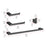 Elegant Lighting Sofia 4Pc Bathroom Hardware Set, Matte Black