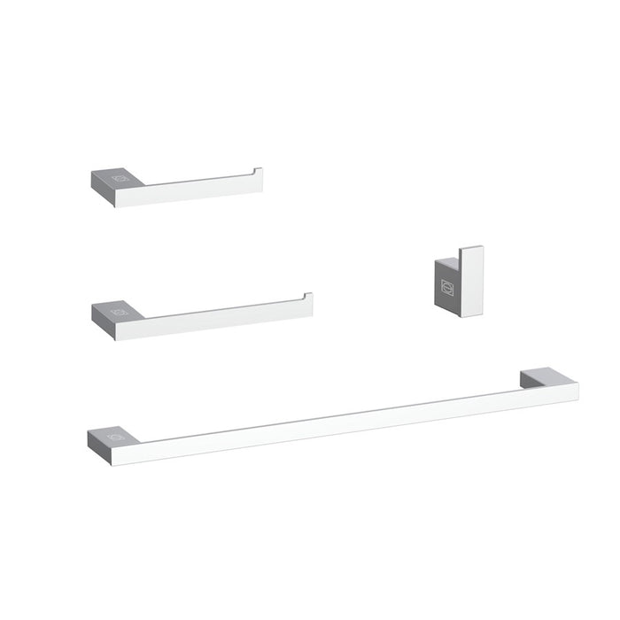 Elegant Lighting Sofia 4Pc Bathroom Hardware Set, Chrome