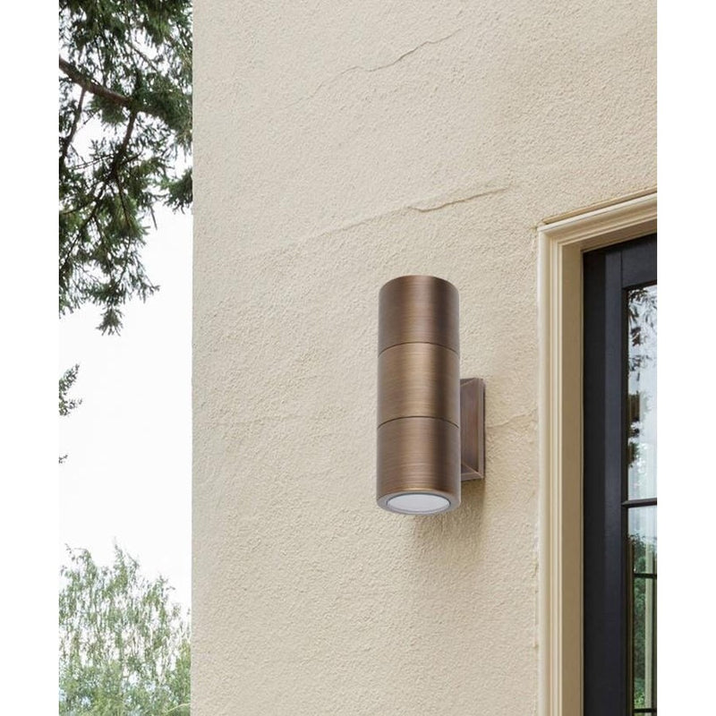 Elitco Lighting Aera 2 Lt Landscape Wall, Antique Brass