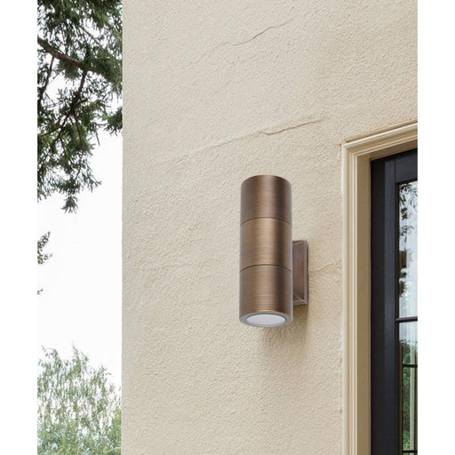 Elitco Lighting Aera 2 Lt Landscape Wall, Antique Brass