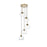 Living District Baxter 5 Light 18" Pendant, Satin Gold/Clear - LD2226SG