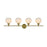 Living District Collier 4Lt Gold/Frosted White Glass Sconce/White