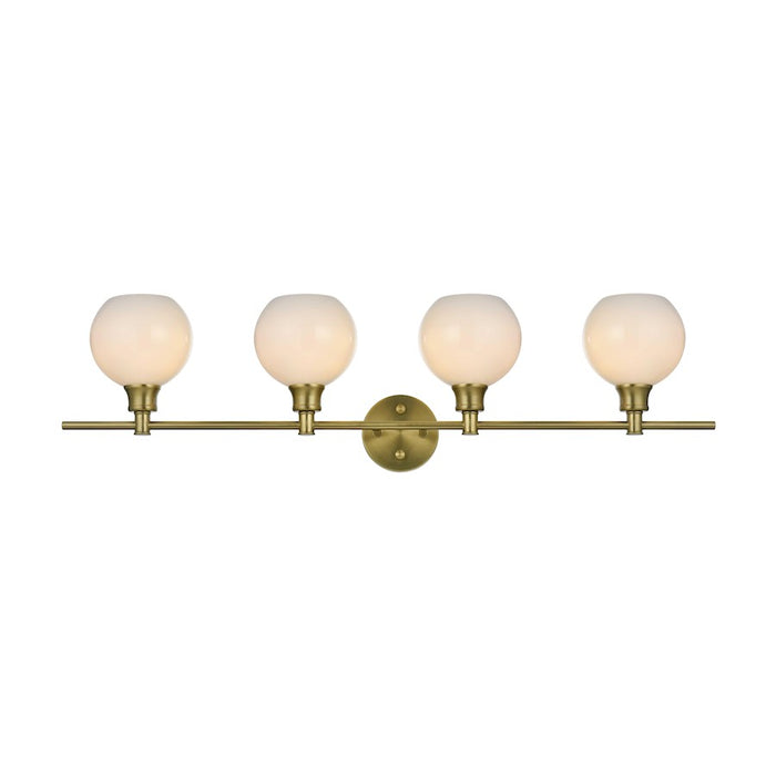 Living District Collier 4Lt Gold/Frosted White Glass Sconce/White