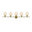 Living District Gene 5Lt Wall Sconce, Gold/Frosted White Glass