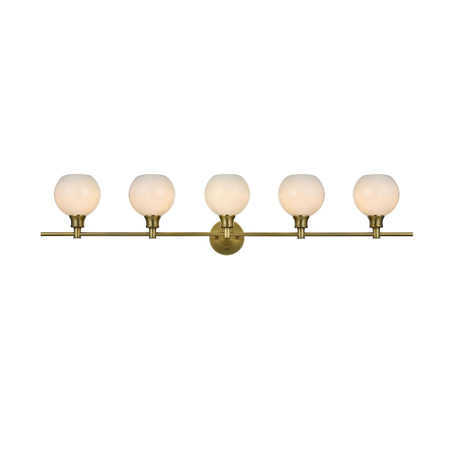 Living District Collier 5Lt Wall Sconce, Gold/Frosted White Glass - LD2327SG