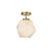 Living District Lawrence 1 Light 10" Flush Mount, Satin Gold/White