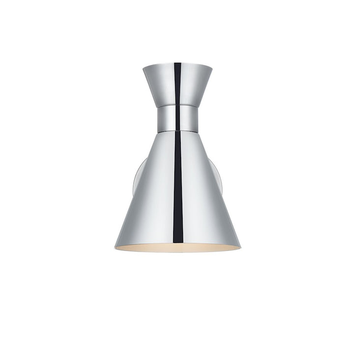 Living District Halycon 1 Light 6" Wall Sconce, Chrome/Chrome