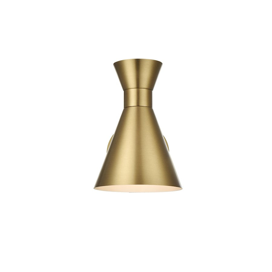 Living District Halycon 1 Light 6" Wall Sconce, Satin Gold/Satin Gold