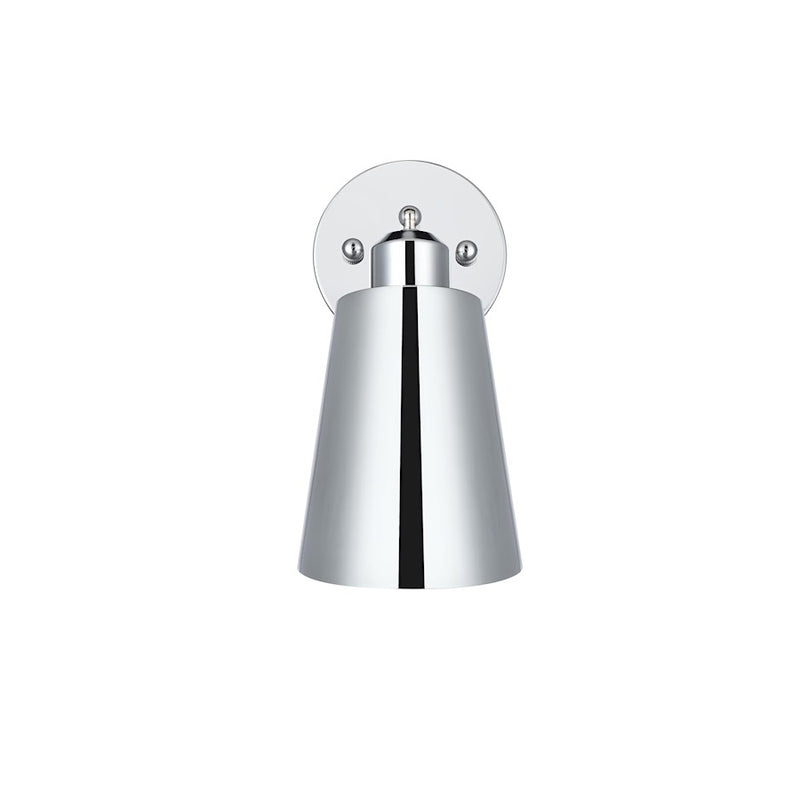 Living District Halycon 1 Light 5" Wall Sconce, Chrome/Chrome