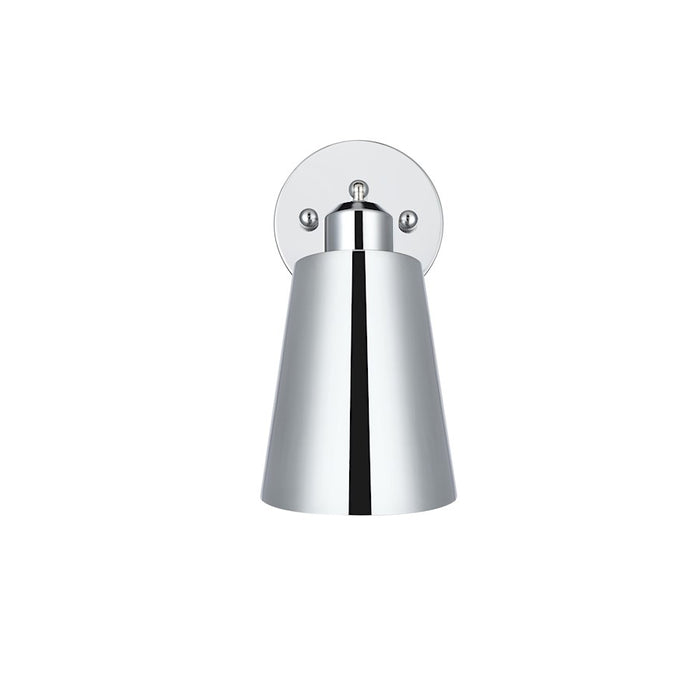 Living District Halycon 1 Light 5" Wall Sconce, Chrome/Chrome