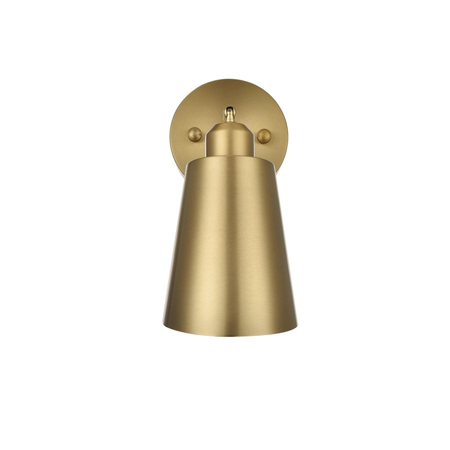 Living District Halycon 1 Light 5" Wall Sconce, Satin Gold/Satin Gold