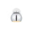 Living District Othello 1 Light 6" Wall Sconce, Chrome/Chrome