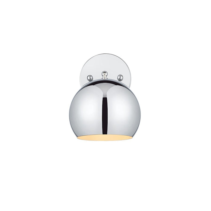 Living District Othello 1 Light 6" Wall Sconce, Chrome/Chrome