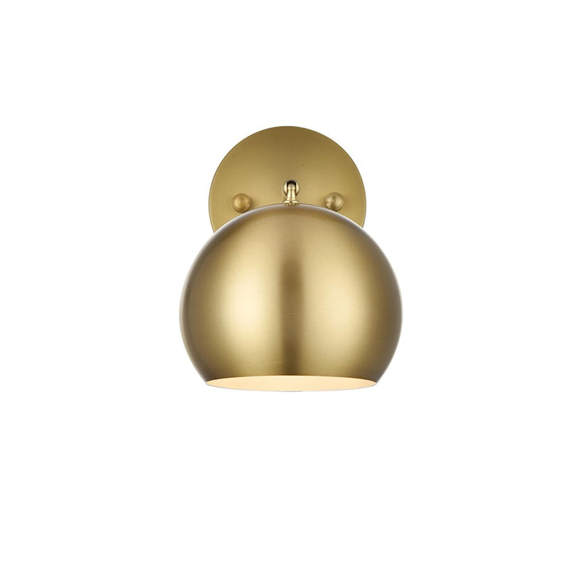 Living District Othello 1 Light 6" Wall Sconce, Satin Gold/Satin Gold