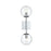 Living District Neri 2 Light 6" Wall Sconce, Chrome/Clear - LD2357C