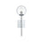 Living District Neri 1 Light 6" Wall Sconce, Chrome/Clear
