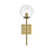 Living District Neri 1 Light 6" Wall Sconce, Satin Gold/Clear