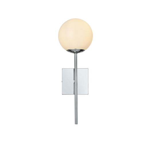 Living District Neri 1 Light 6" Wall Sconce, Chrome/White - LD2360C