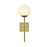 Living District Neri 1 Light 6" Wall Sconce, Satin Gold/White