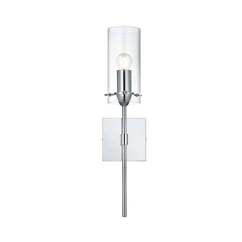 Living District Elsreth 1 Light 4.5" Wall Sconce, Chrome/Clear
