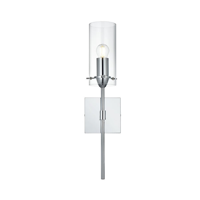 Living District Elsreth 1 Light 4.5" Wall Sconce, Chrome/Clear