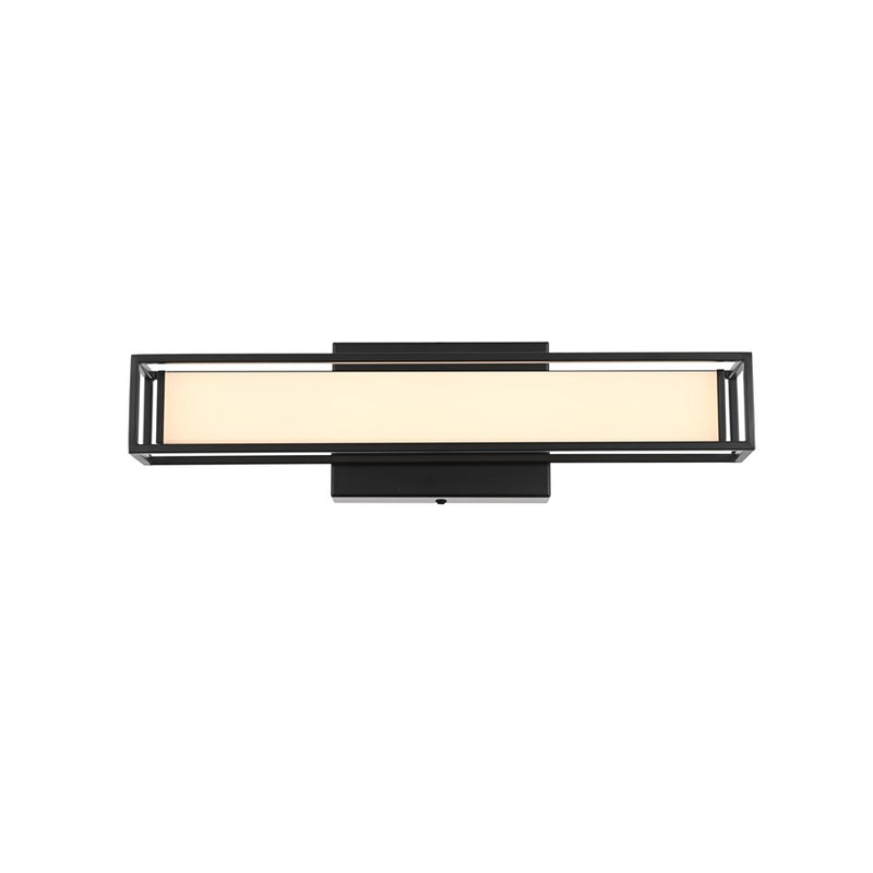Living District Aden 1 Light 16" Wall Sconce, Black/White