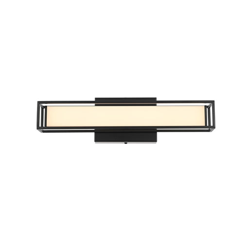 Living District Aden 1 Light 16" Wall Sconce, Black/White - LD301W16BK