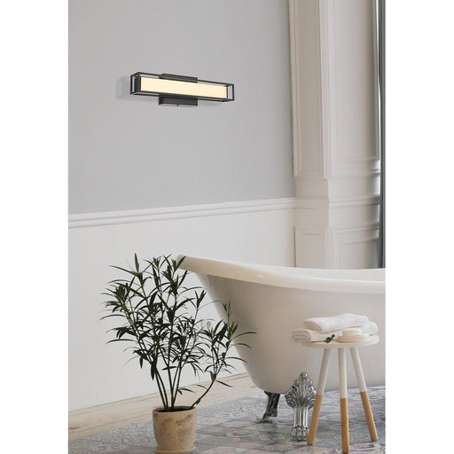 Living District Aden 1 Light 16" Wall Sconce, Black/White