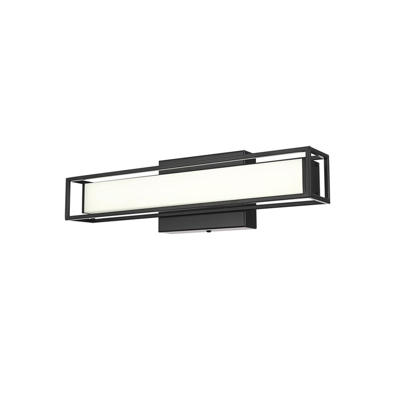 Living District Aden 1 Light 16" Wall Sconce, Black/White