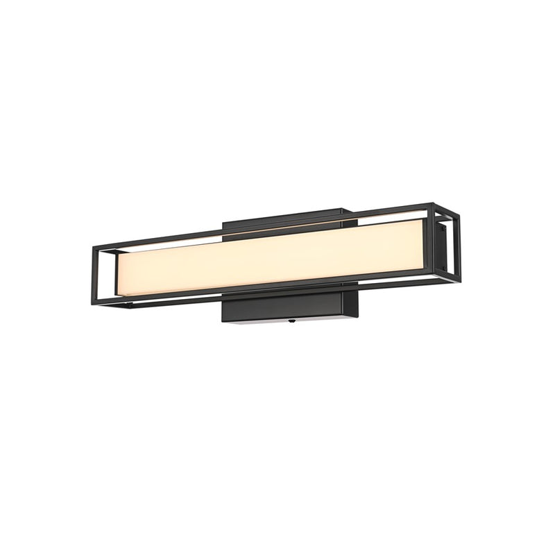 Living District Aden 1 Light 16" Wall Sconce, Black/White