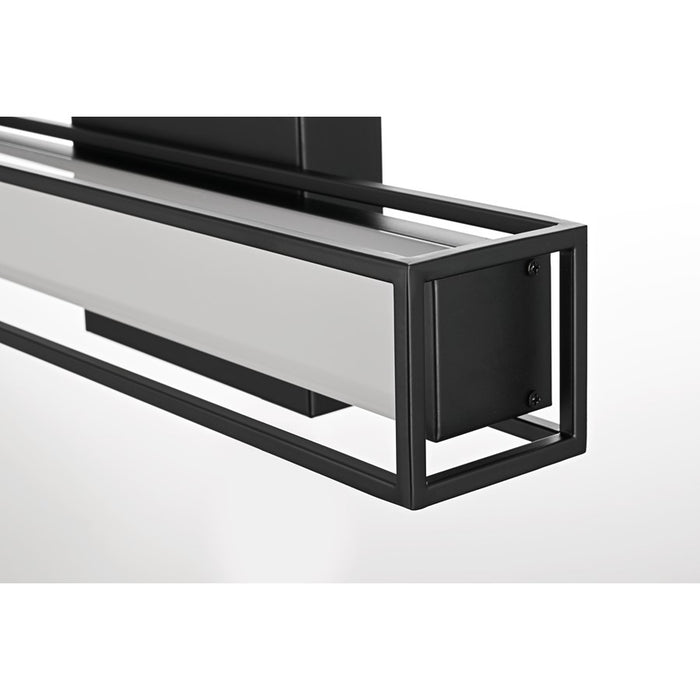 Living District Aden 1 Light 16" Wall Sconce, Black/White