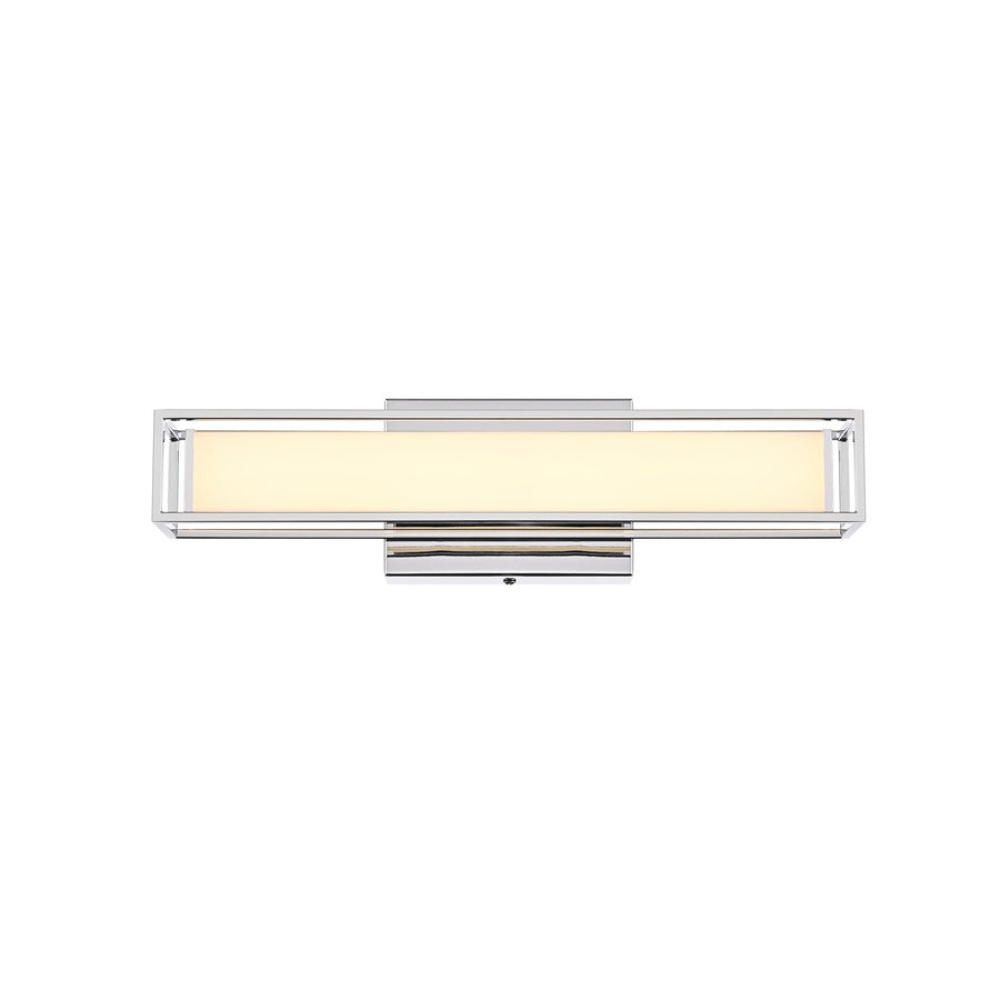 Living District Aden 1 Light 16" Wall Sconce, Chrome/White - LD301W16C
