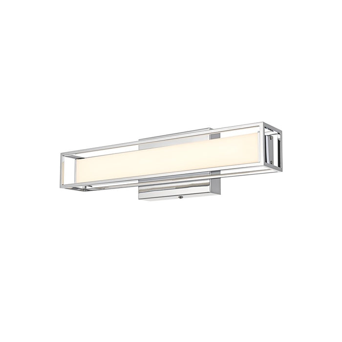 Living District Aden 1 Light 16" Wall Sconce, Chrome/White