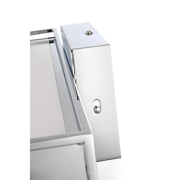 Living District Aden 1 Light 16" Wall Sconce, Chrome/White